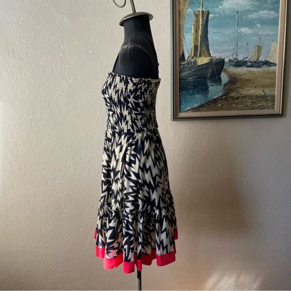 Juicy Couture zig zag pattern spaghetti string dress in size medium - Picture 3 of 15